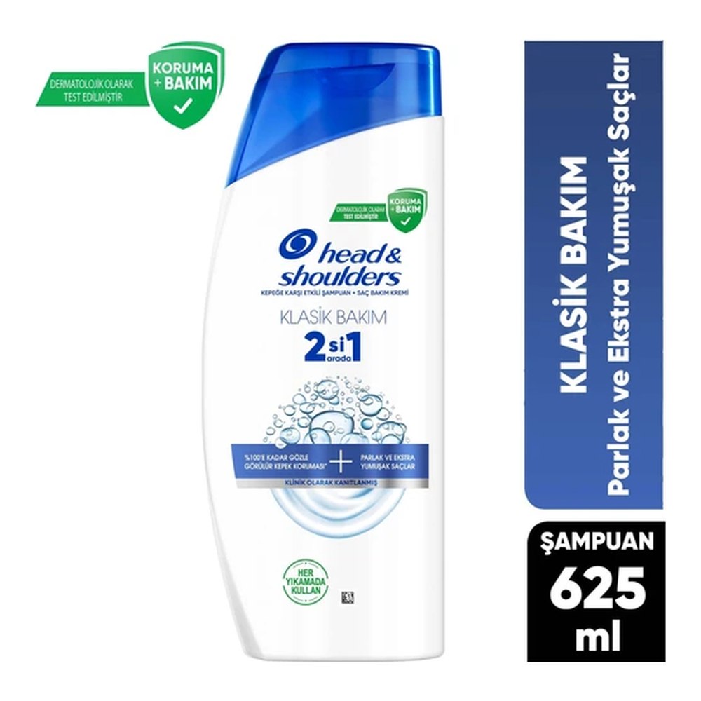 Head&Shoulders Head & Shoulders 2'si 1 Arada Klasik Bakım Kepek Şampuan 625 ml Dökülen Saçlar için Etkili Bakım - 109 TL | Hepsiburada Fırsat