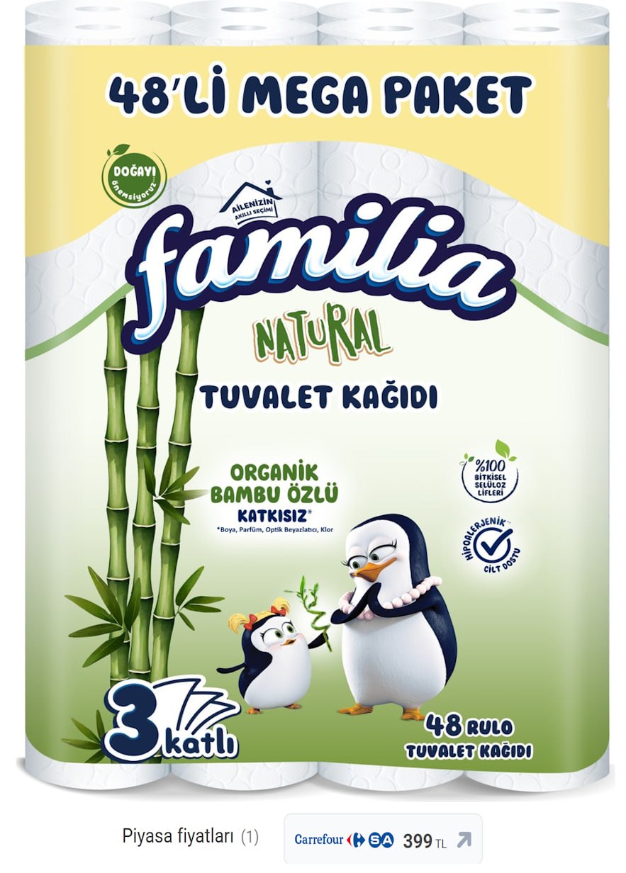 Familia Natural Tuvalet Kağıdı 48 Adet