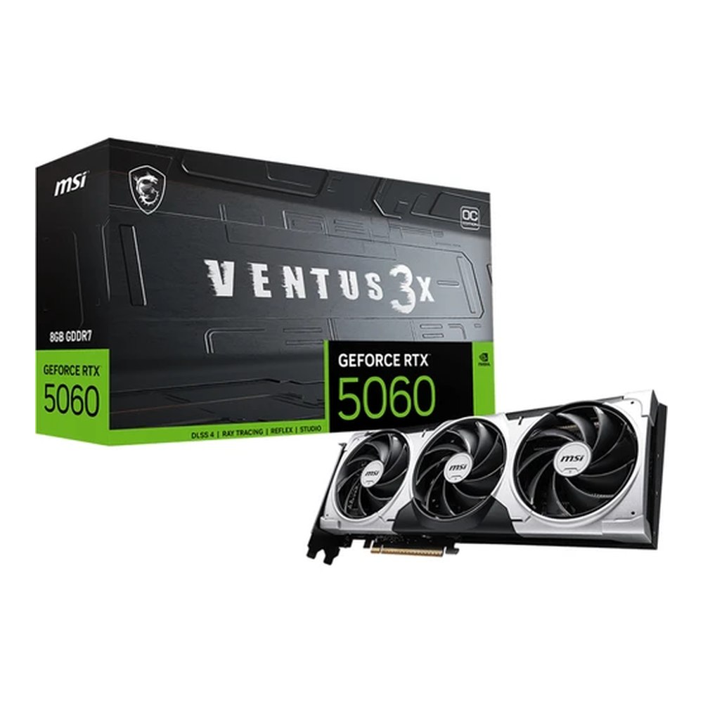 MSI GeForce RTX 5060 8 GB Ekran Kartı 2550 MHz Çift Fanlı Soğutma ile 3 Çıkışlı